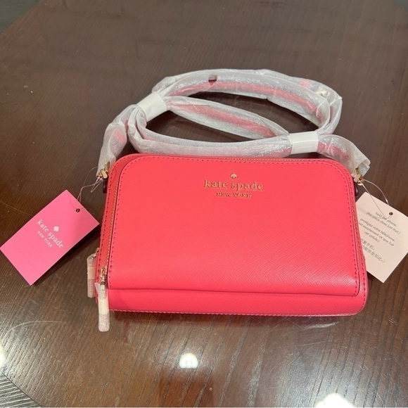 kate spade Handbags - Kate Spade Staci Dual Zip Around Crossbody NWT in garden pink